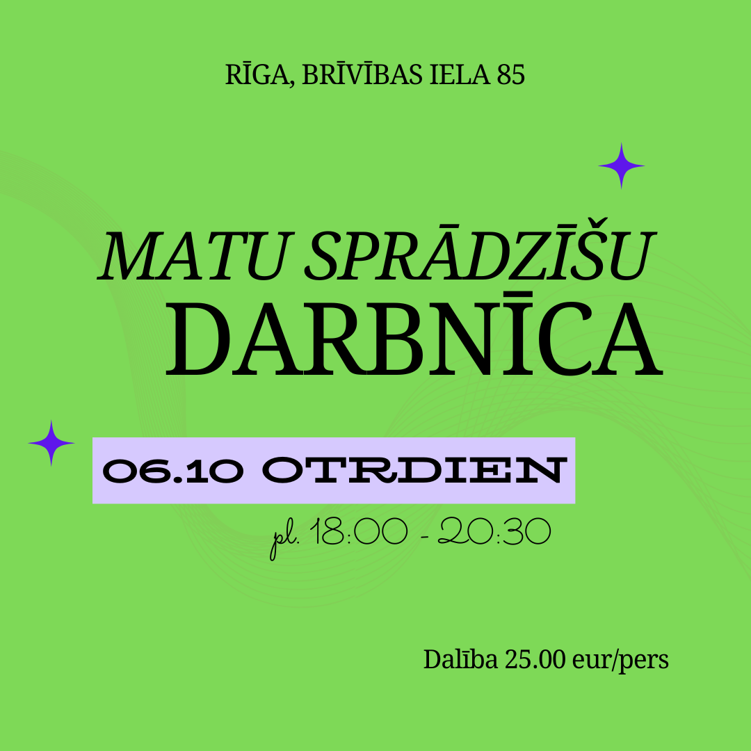 MATU sprādzīšu darināšanas meistarklase 06.10 RĪGĀ
