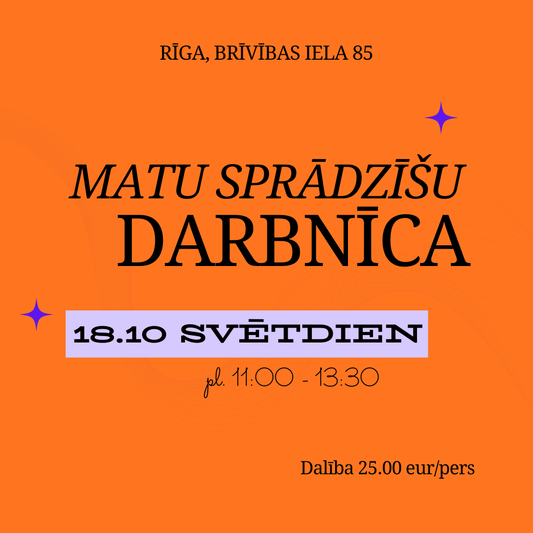 MATU sprādzīšu darināšanas meistarklase 18.10 RĪGĀ