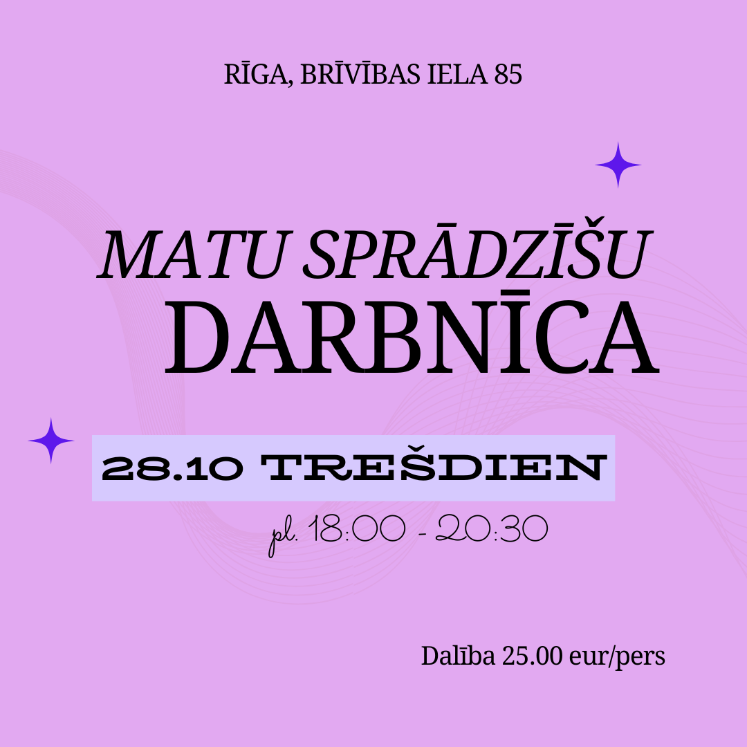 MATU sprādzīšu darināšanas meistarklase 28.10 RĪGĀ