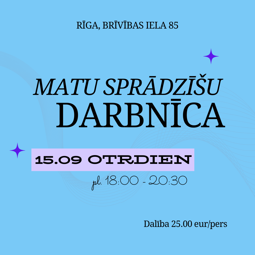 MATU sprādzīšu darināšanas meistarklase 15.09 RĪGĀ
