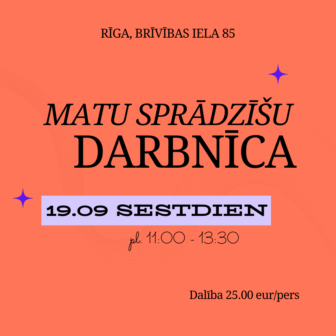 MATU sprādzīšu darināšanas meistarklase 19.09 RĪGĀ